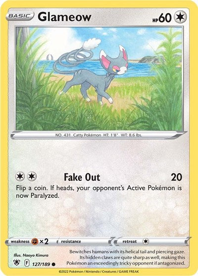Glameow - 127/189 - Common Reverse Holo