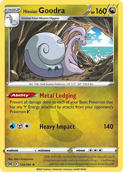 Hisuian Goodra - 134/196 - Holo Rare Reverse Holo