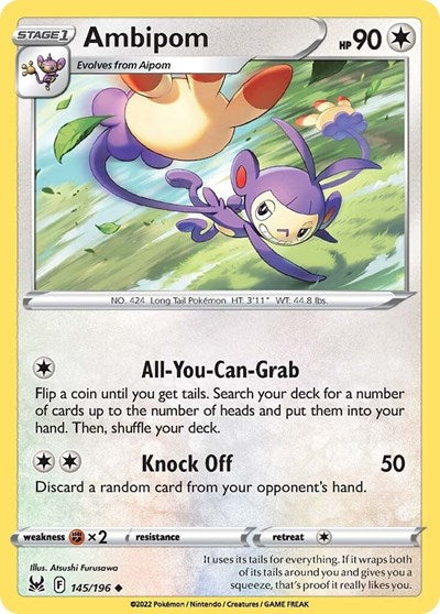 Ambipom - 145/196 - Uncommon Reverse Holo