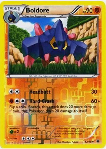 Boldore - 52/98 - Uncommon Reverse Holo