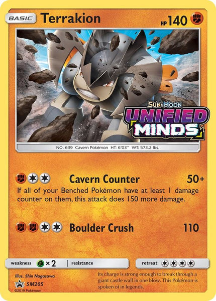Terrakion - SM205 - Pre-Release Stamp
