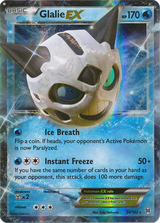 Glalie Ex - 34/162 - Ultra Rare