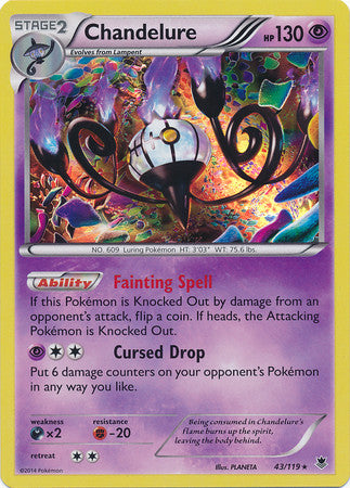 Chandelure - 43/119 - Holo Rare