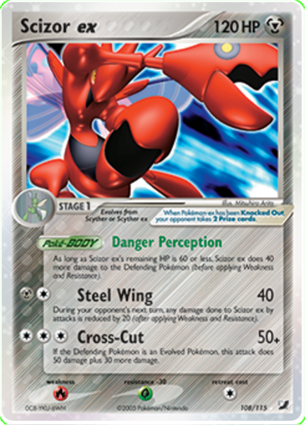 Scizor Ex - 108/115- Ultra Rare - Played