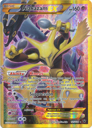 Alakazam Ex Full Art Secret Rare - 125/124 - Ultra Rare