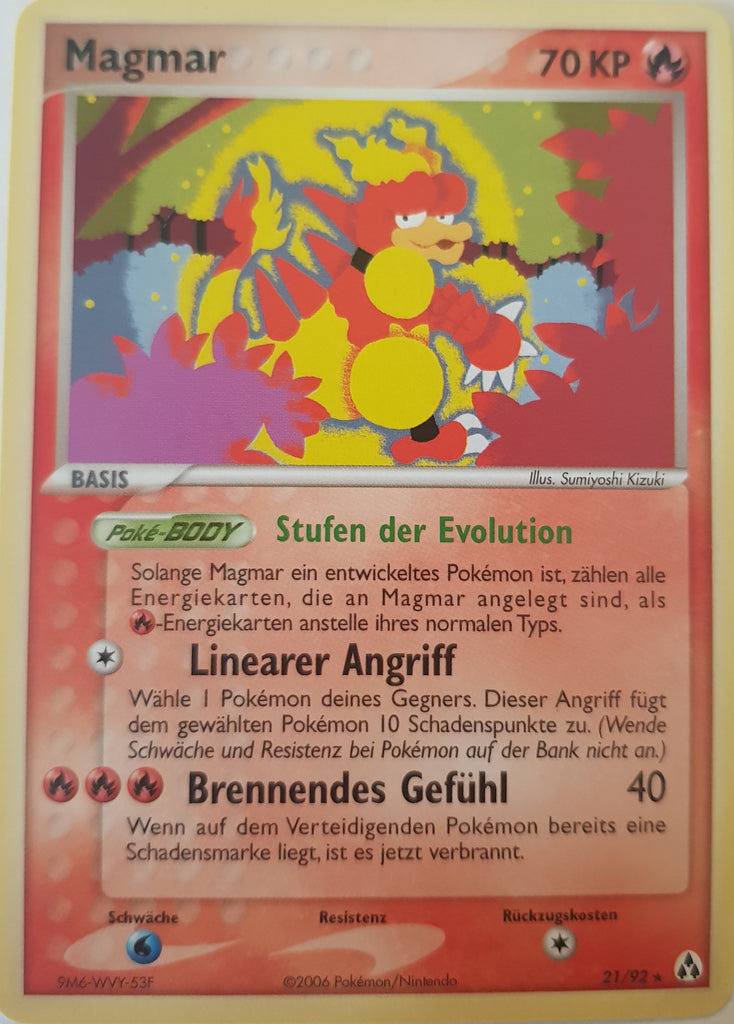 rare magmar pokemon card Magmar German - 21/92