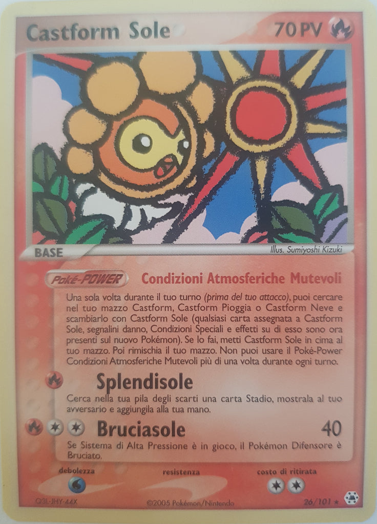 Sunny Castform Italian - 26/101 - Rare