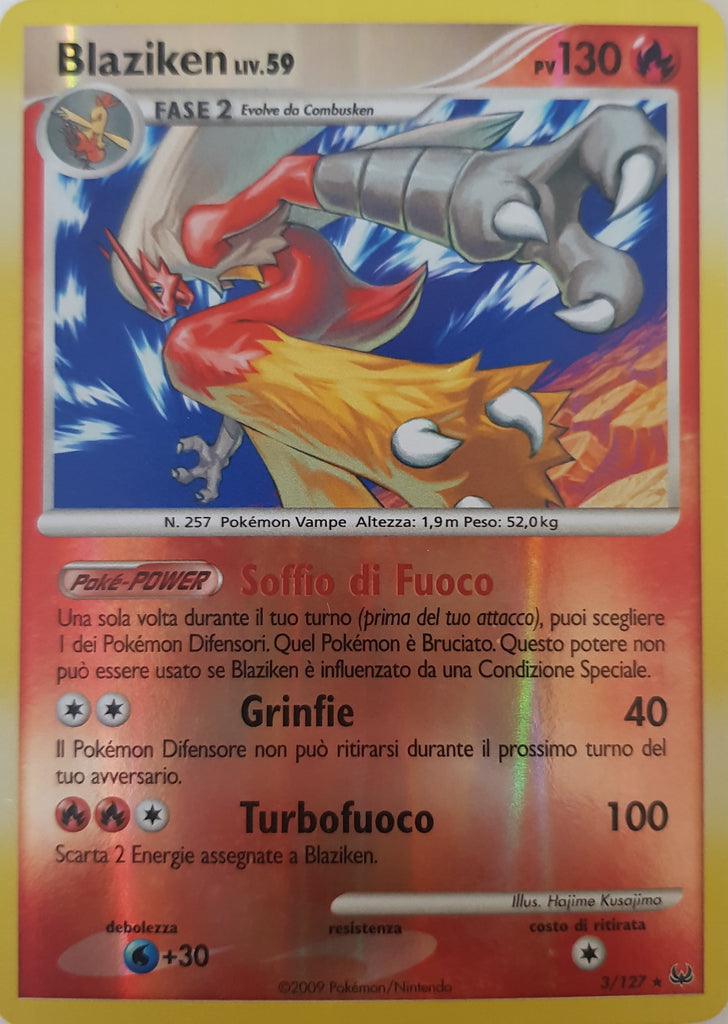 Blaziken Italian - 3/127 - Holo Rare Reverse Holo