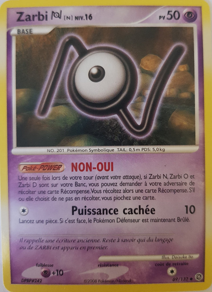 Unown N French - 69/132 - Uncommon