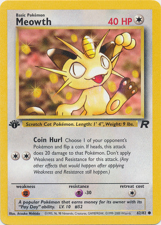 Meowth 1st Edition - 62/82 - Common