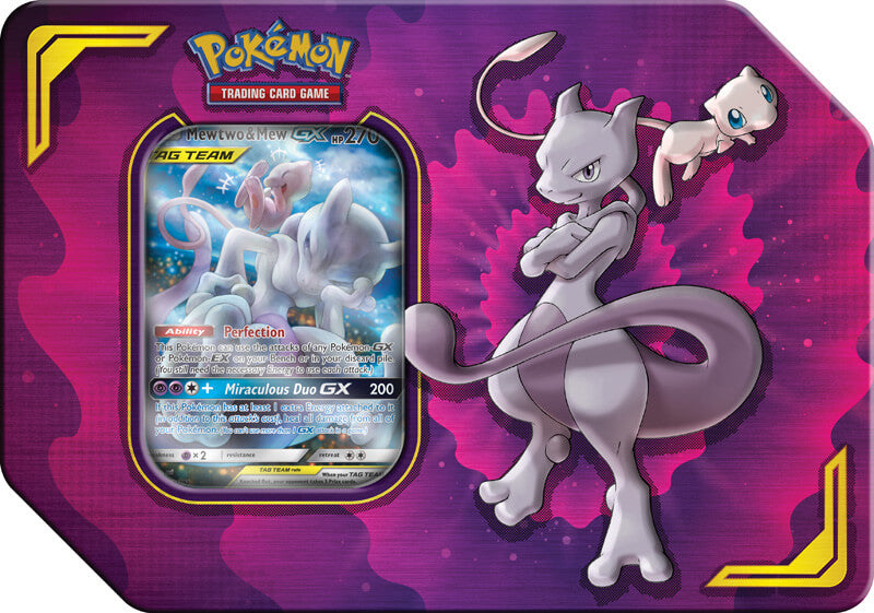 Storage Tin - Mew Mewtwo GX - Empty