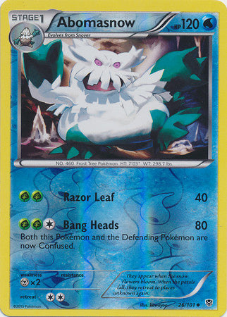Abomasnow - 26/101 - Uncommon Reverse Holo