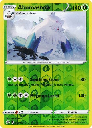 Abomasnow - 13/192 - Rare Reverse Holo