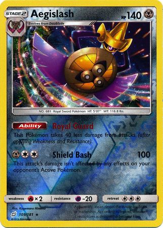 Aegislash - 109/181 - Holo Rare Reverse Holo