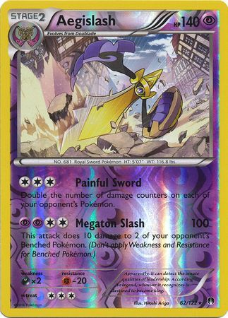Aegislash - 62/122 - Holo Rare Reverse Holo