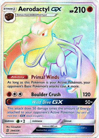 Aerodactyl GX Hyper Rare - 244/236 - Hyper Rare