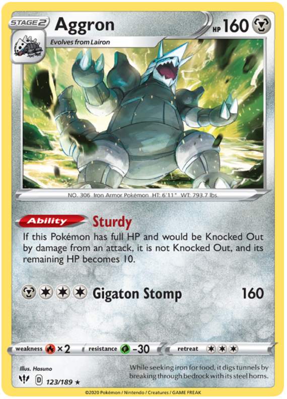 Aggron - 123/189 - Holo Rare