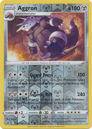Aggron - 111/198 - Rare Reverse Holo