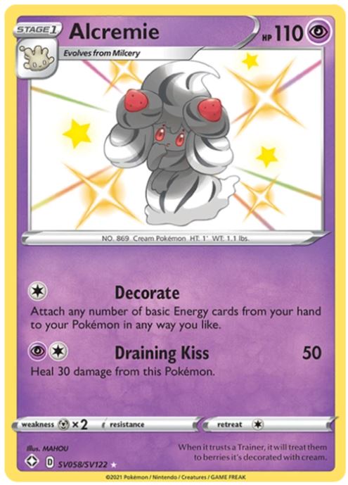 Alcremie - SV58/SV122 - Shiny Rare