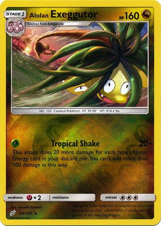 Alolan Exeggutor - 114/181 - Rare Reverse Holo