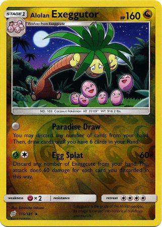 Alolan Exeggutor - 115/181 - Rare Reverse Holo