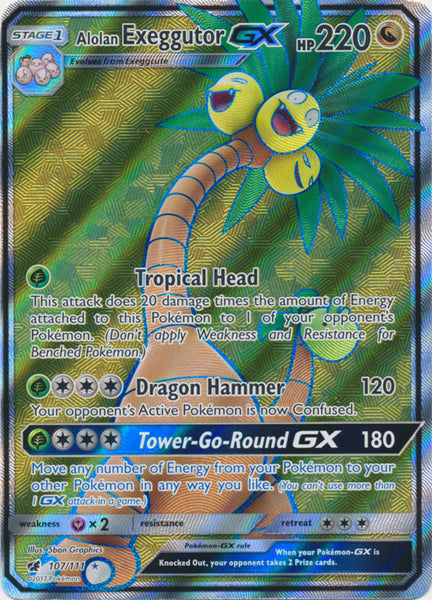 Alolan GX Exeggutor Full Art - 107/111 - Ultra Rare