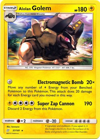 Alolan Golem - 37/181 - Rare
