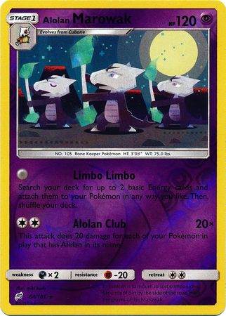 Alolan Marowak - 64/181 - Rare Reverse Holo