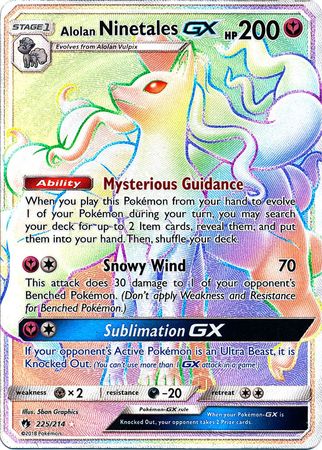 Alolan Ninetales GX Hyper Rare - 225/214 - Hyper Rare