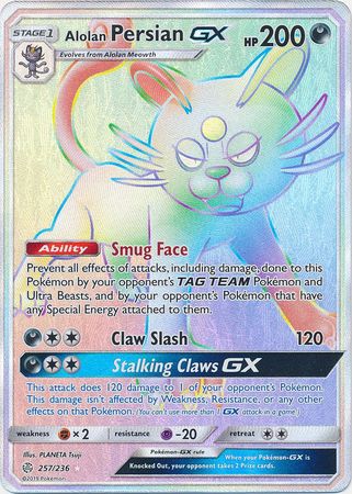 Alolan Persian GX Hyper Rare - 257/236 - Hyper Rare