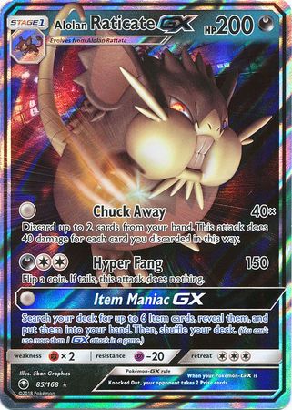 Alolan Raticate GX - 85/168 - Ultra Rare