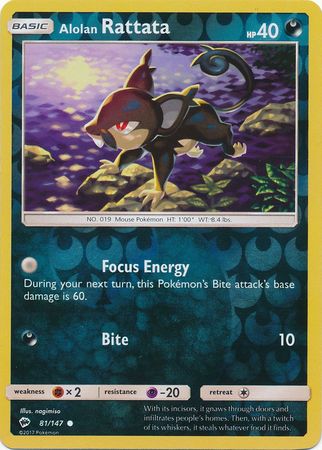 Alolan Rattata - 81/147 - Common Reverse Holo