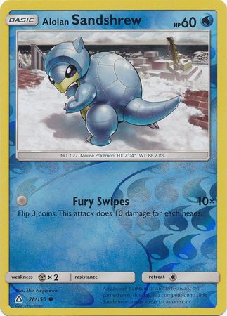 Alolan Sandshrew - 28/156 - Common Reverse Holo