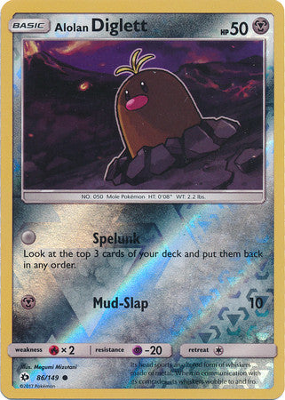 Alolan Diglett - 86/149 - Common Reverse Holo