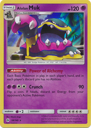 Alolan Muk - 58/149 - Holo Rare