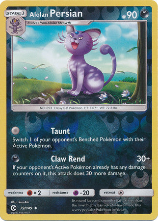 Alolan Persian - 79/149 - Uncommon Reverse Holo