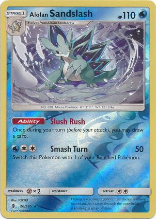 Alolan Sandslash - 20/145 - Uncommon Reverse Holo