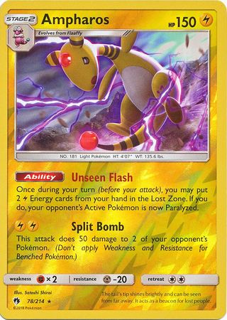 Ampharos - 78/214 - Holo Rare Reverse Holo