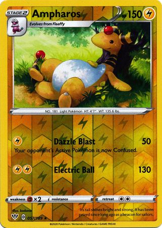 Ampharos - 57/189 - Rare Reverse Holo