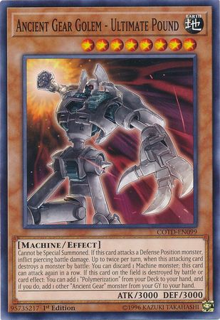 Ancient Gear Golem - COTD-EN099 - Common 1st Edition