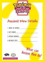 Ancient Mew - 2nd Movie Promo - With extra league information card