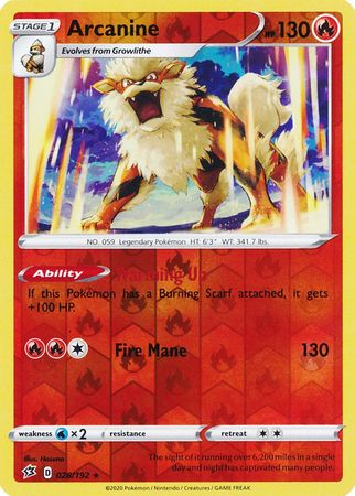 Arcanine - 28/192 - Rare Reverse Holo
