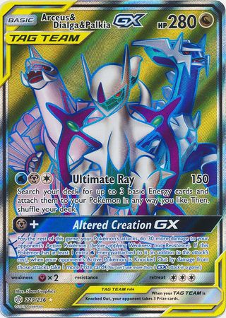 Arceus & Dialga & Palkia GX Full Art - 220/236 - Ultra Rare