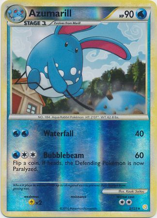 Azumarill - 2/123 - Holo Rare Reverse Holo