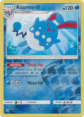 Azumarill - 35/147 - Rare Reverse Holo