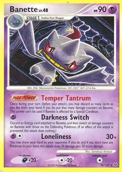 Banette - 19/127 - Rare Reverse Holo