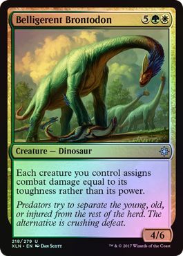Belligerent Brontodon - 218/279 - Uncommon FOIL