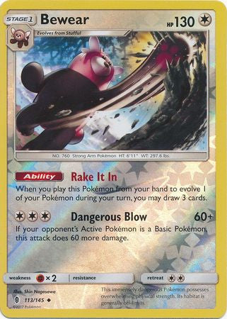 Bewear - 113/145 - Uncommon Reverse Holo