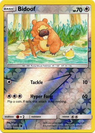 Bidoof - 171/236 - Common Reverse Holo