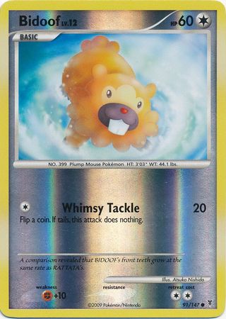 Bidoof - 91/147 - Common Reverse Holo